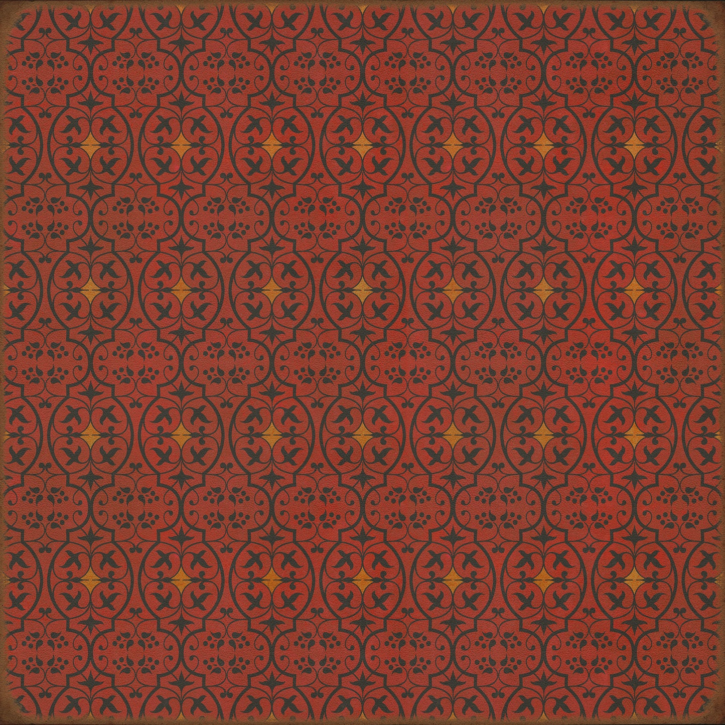 Pattern 51 Hookah Lounge 36x36 Vintage Vinyl Floorcloth