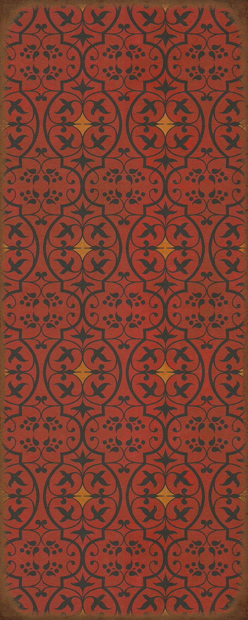 Pattern 51 Hookah Lounge 36x90 Vintage Vinyl Floorcloth