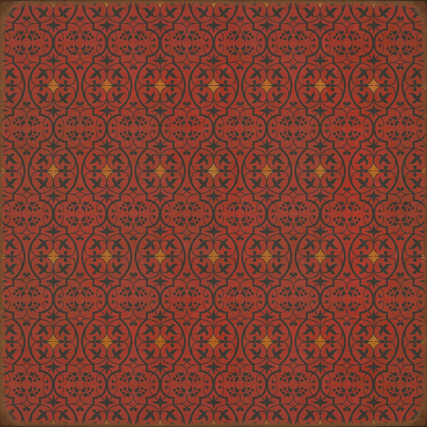 Pattern 51 Hookah Lounge 48x48 Vintage Vinyl Floorcloth