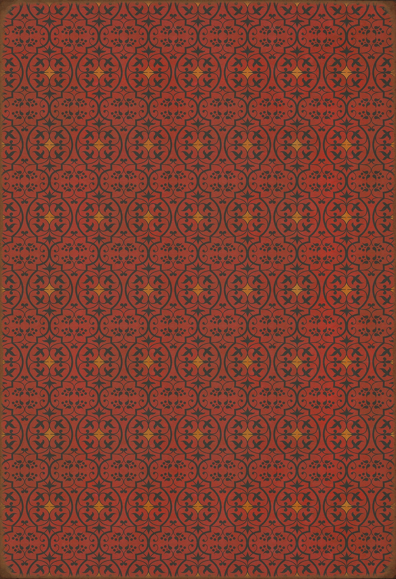Pattern 51 Hookah Lounge 96x140 Vintage Vinyl Floorcloth