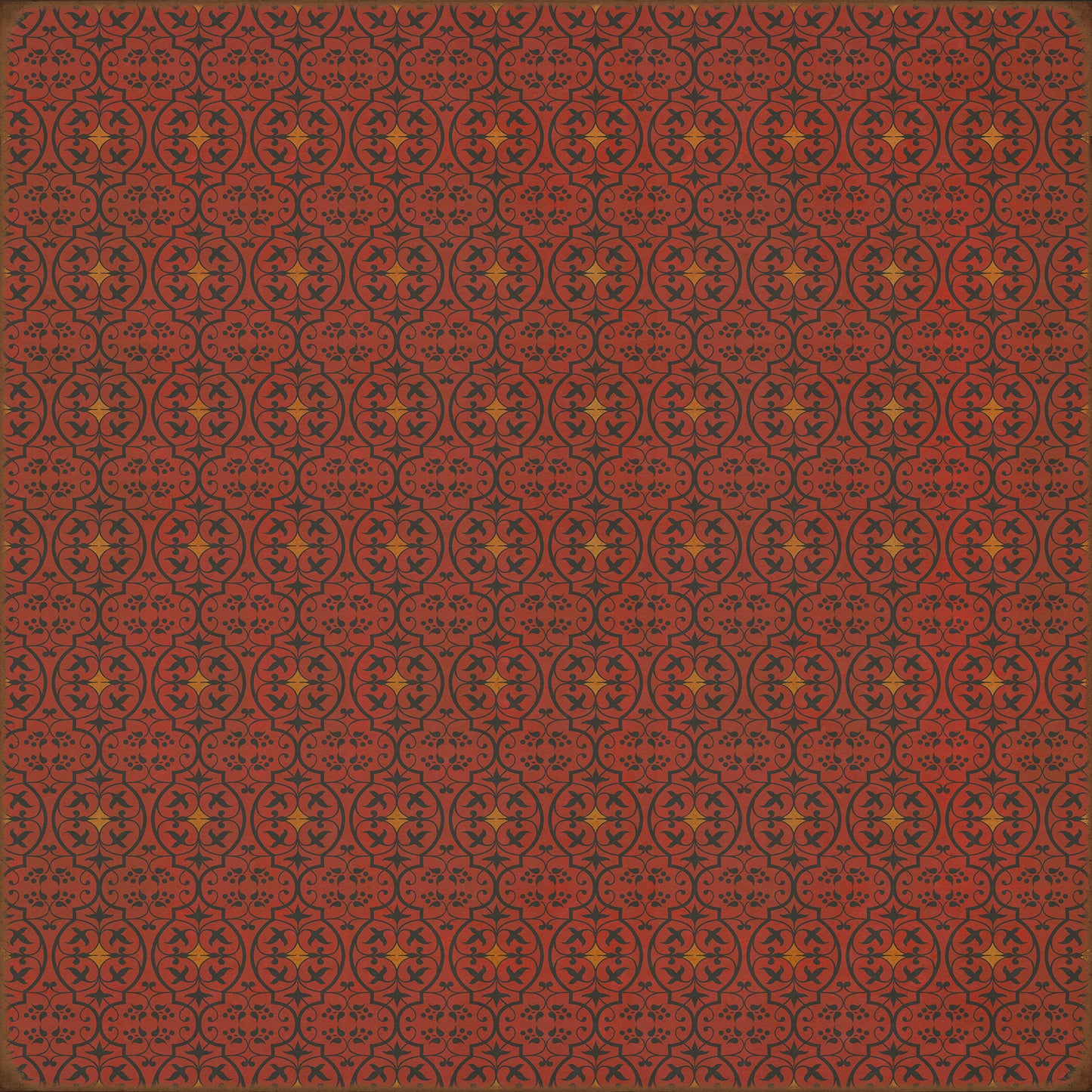 Pattern 51 Hookah Lounge 120x120 Vintage Vinyl Floorcloth