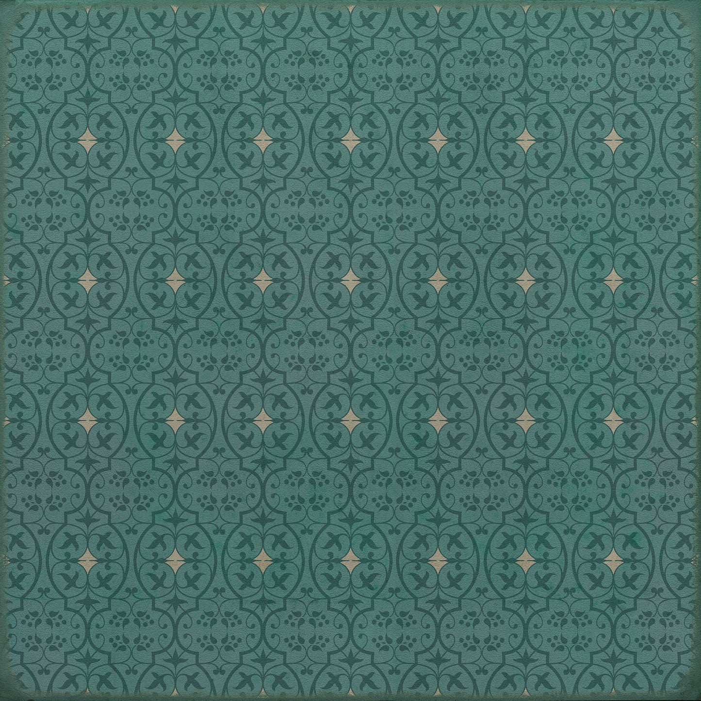 Pattern 51 Isn't it pretty to think so 36x36 Vintage Vinyl Floorcloth