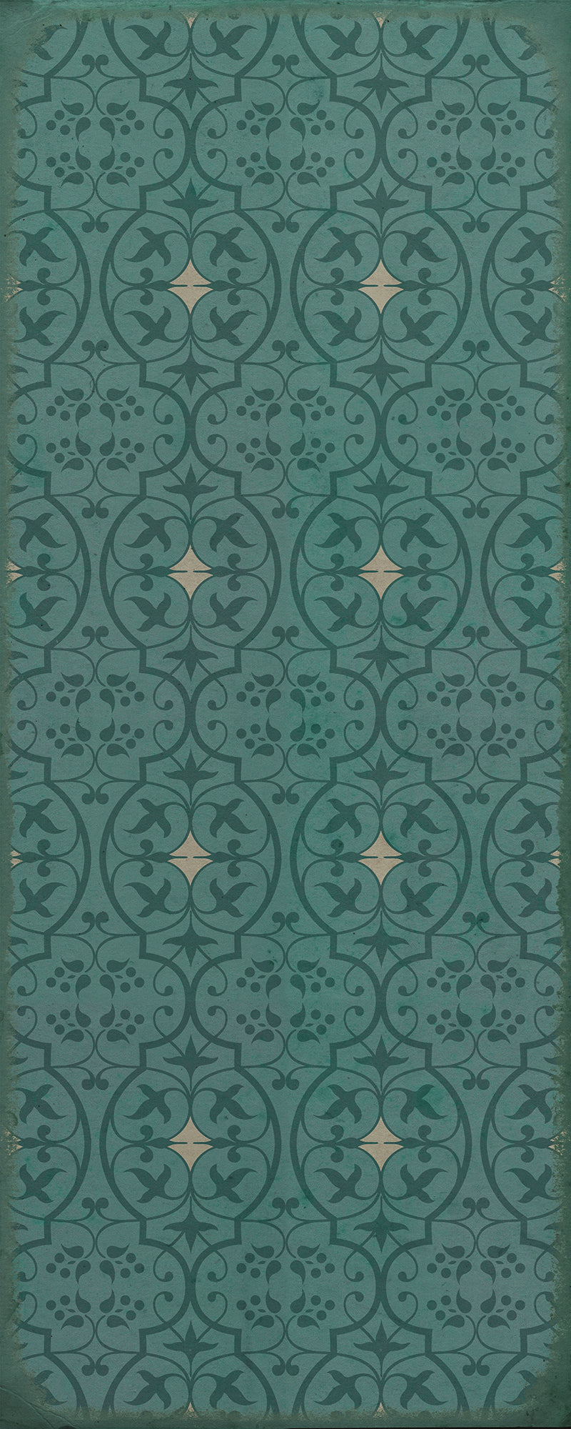 Pattern 51 Isn't it pretty to think so 36x90 Vintage Vinyl Floorcloth
