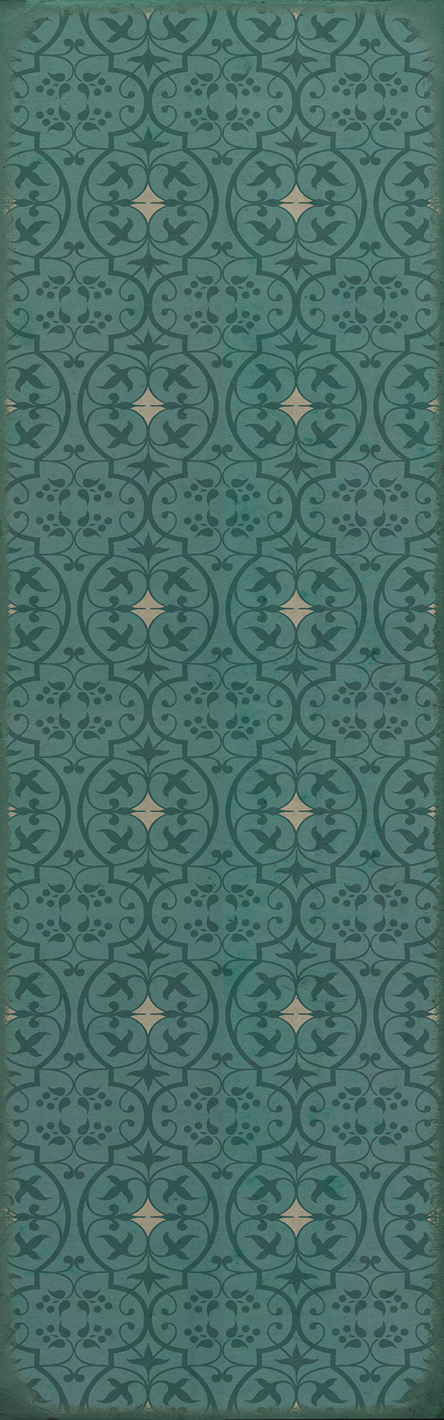 Pattern 51 Isn't it pretty to think so 36x115 Vintage Vinyl Floorcloth
