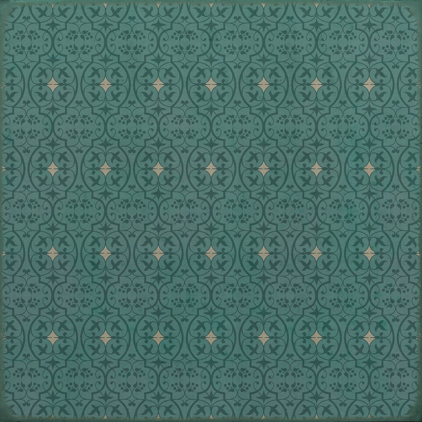 Pattern 51 Isn't it pretty to think so 48x48 Vintage Vinyl Floorcloth