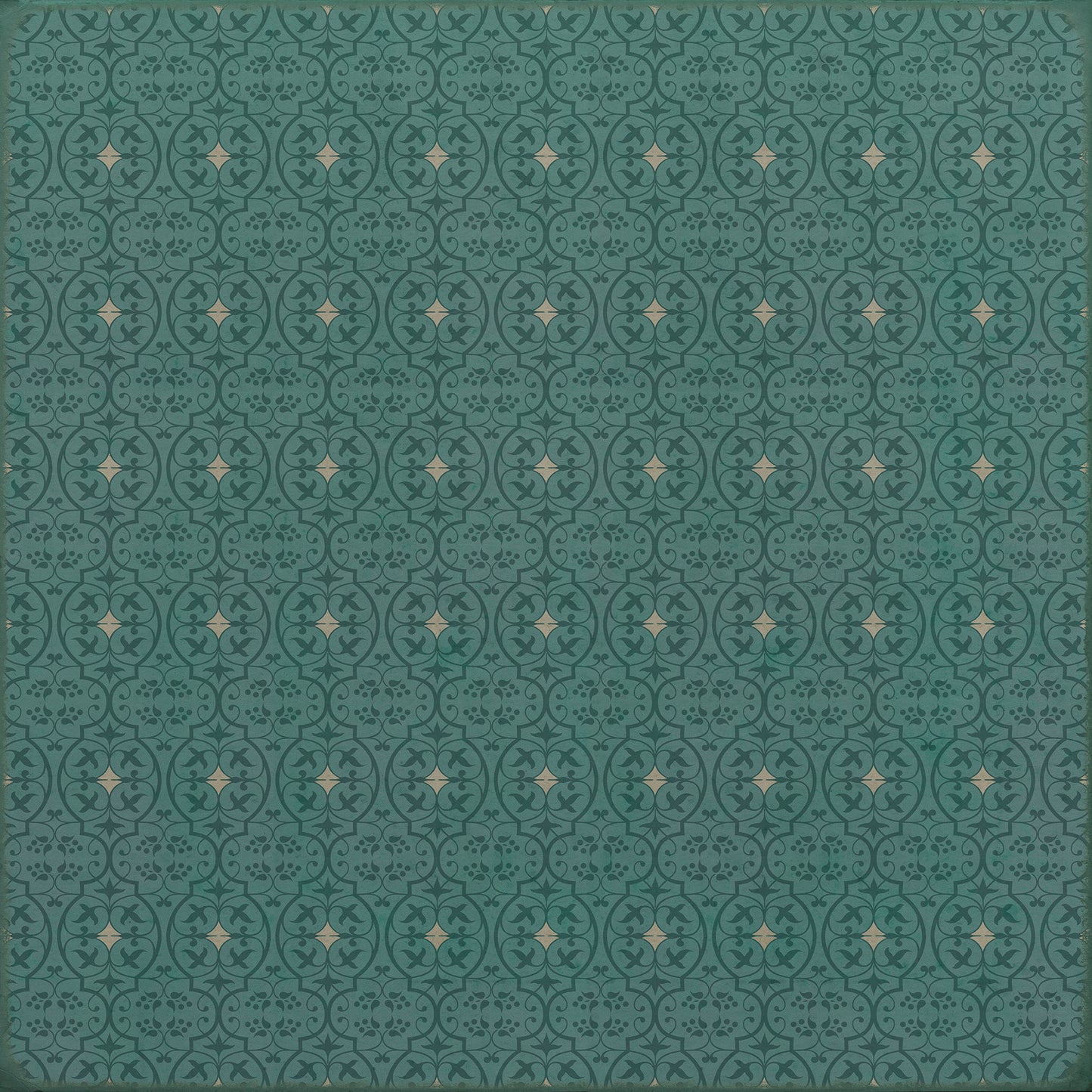 Pattern 51 Isn't it pretty to think so 120x120 Vintage Vinyl Floorcloth