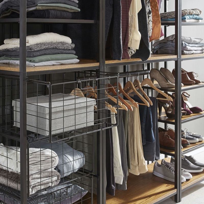 Modern Craftsman 3 Piece Closet Wall Storage Unit by homestyles