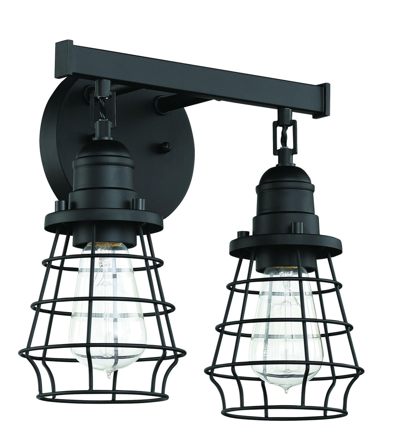 Thatcher Vanity 2 Light Flat Black