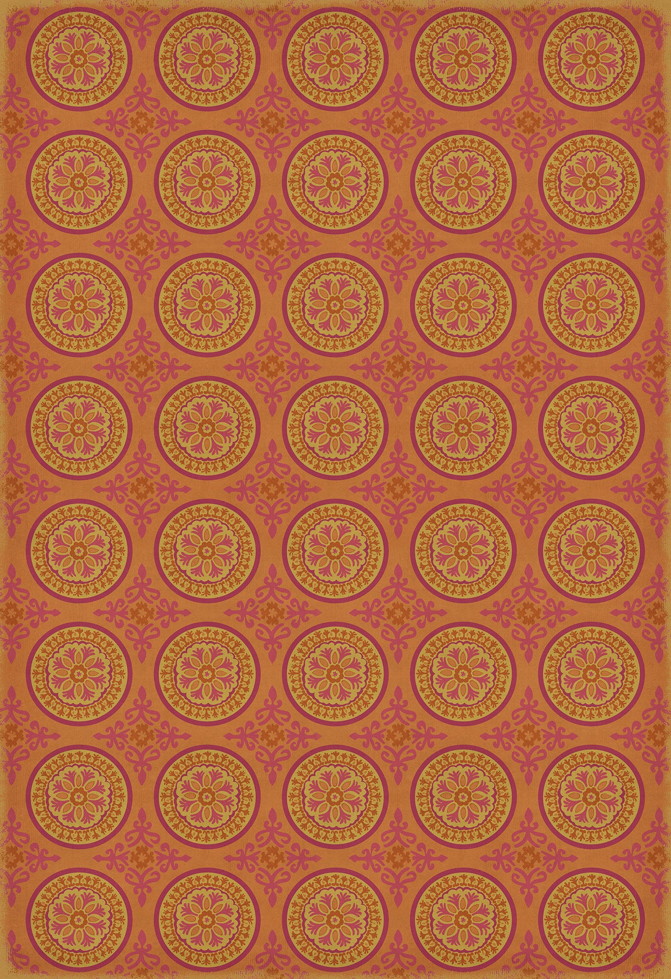 Pattern 43 Enlightenment 120x175 Vintage Vinyl Floorcloth