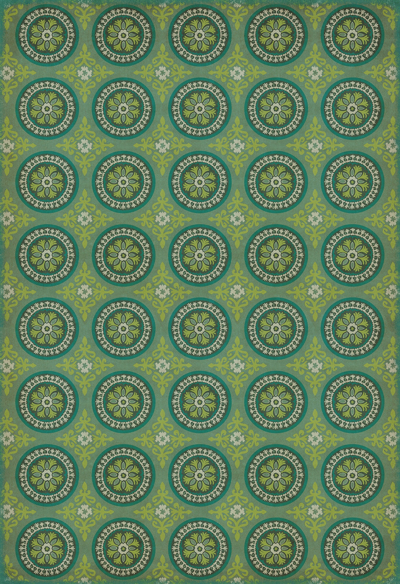 Pattern 43 Nirvana 120x175 Vintage Vinyl Floorcloth