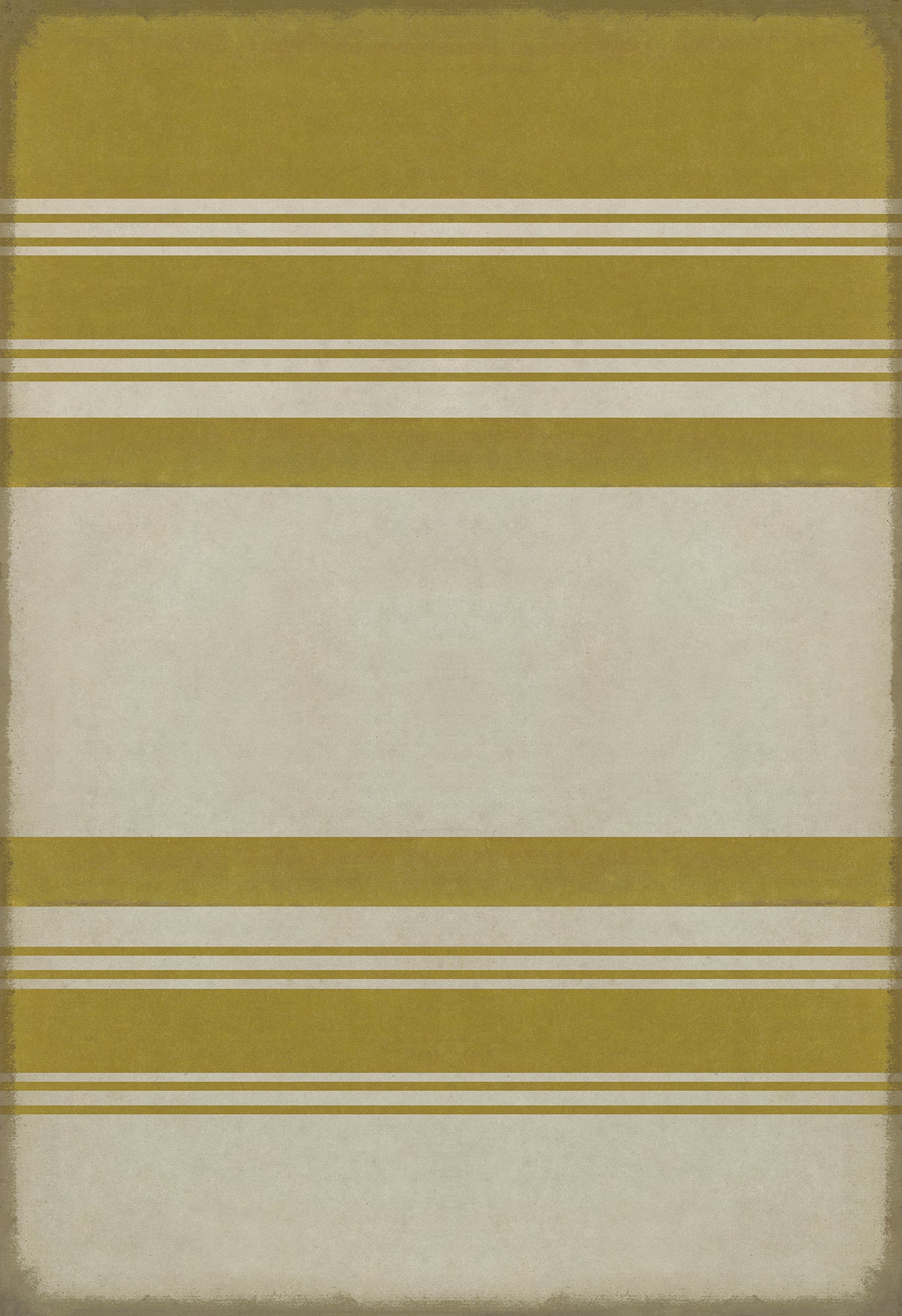 Pattern 50 Organic Stripes Yellow and White 120x175 Vintage Vinyl Floorcloth
