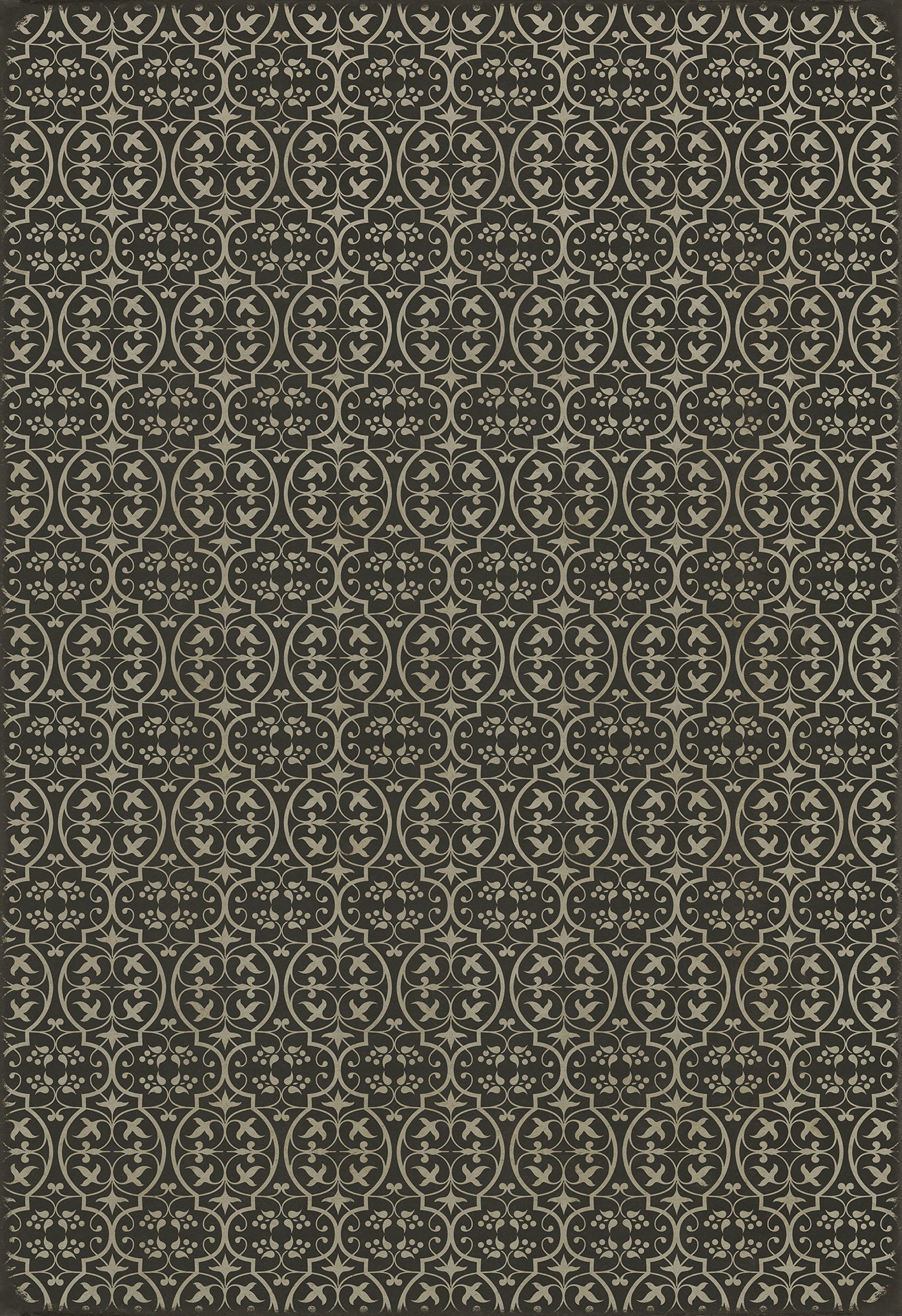 Pattern 51 He kindly stopped for me 120x175 Vintage Vinyl Floorcloth