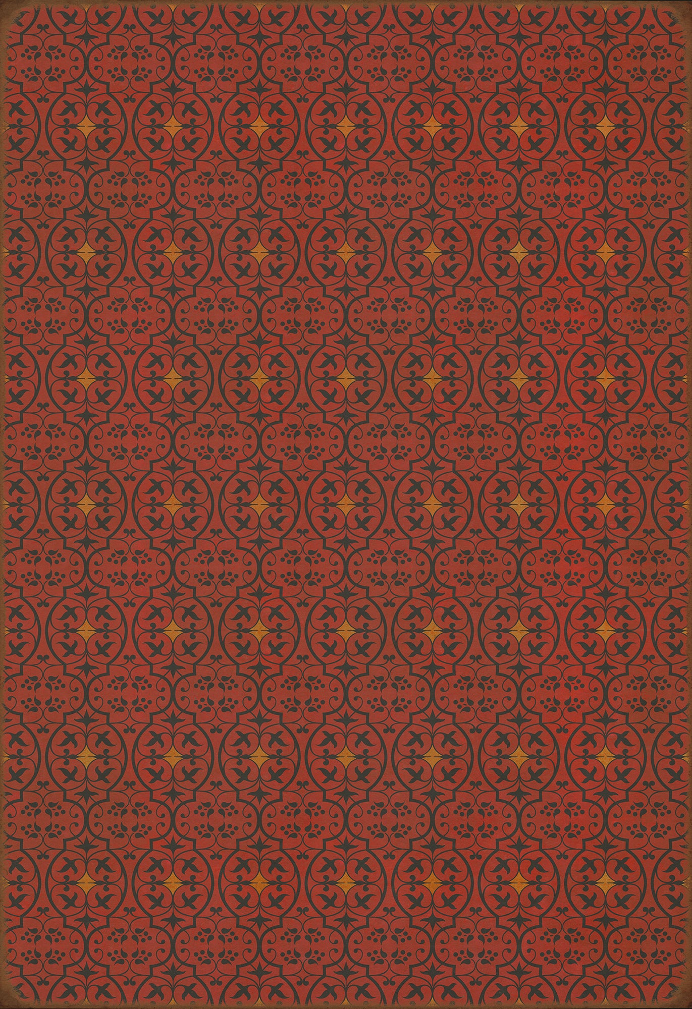 Pattern 51 Hookah Lounge 120x175 Vintage Vinyl Floorcloth