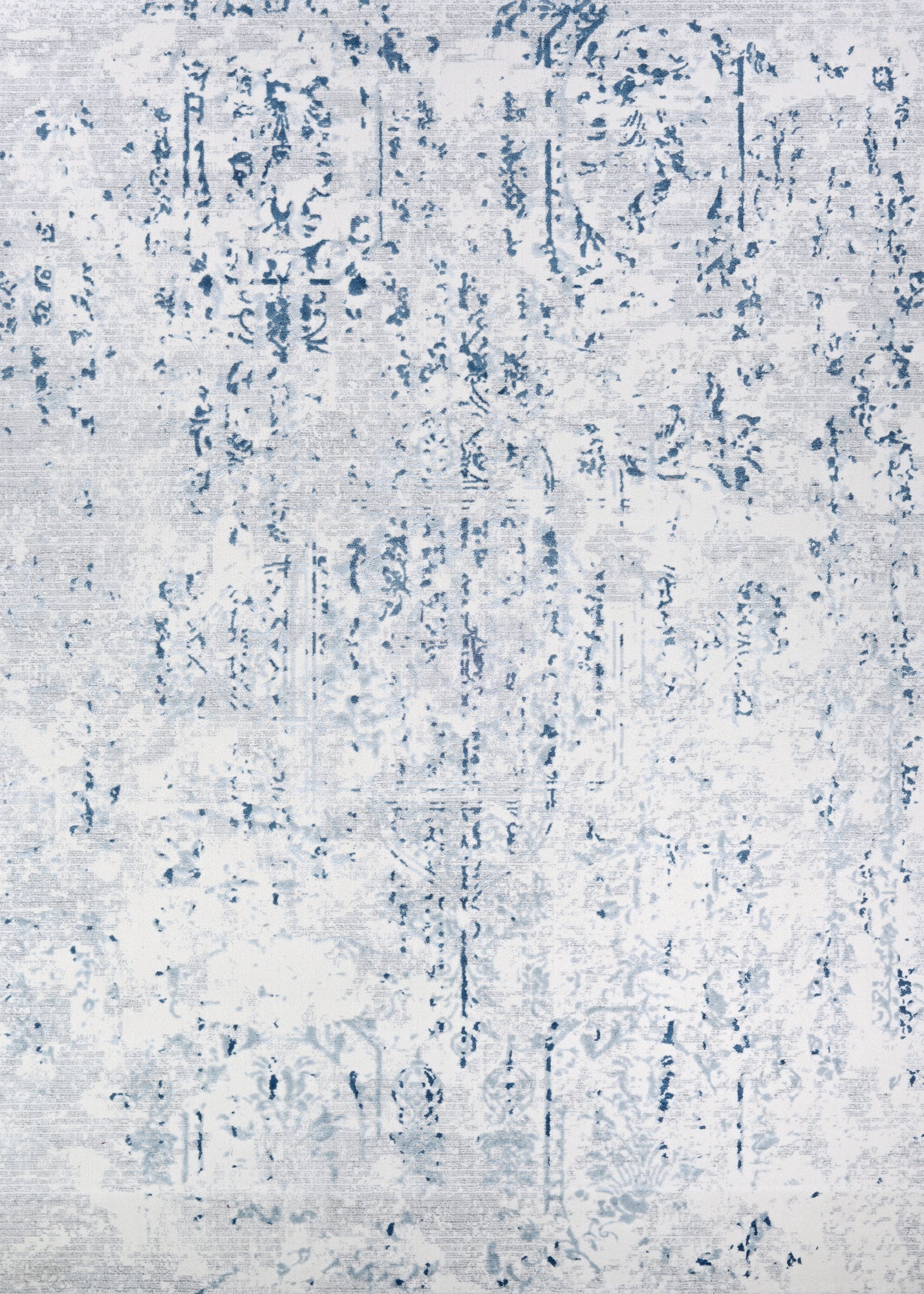 Couristan Calinda Kingsbury Steel Blue-Ivory Rug 6'6" x 9'6"