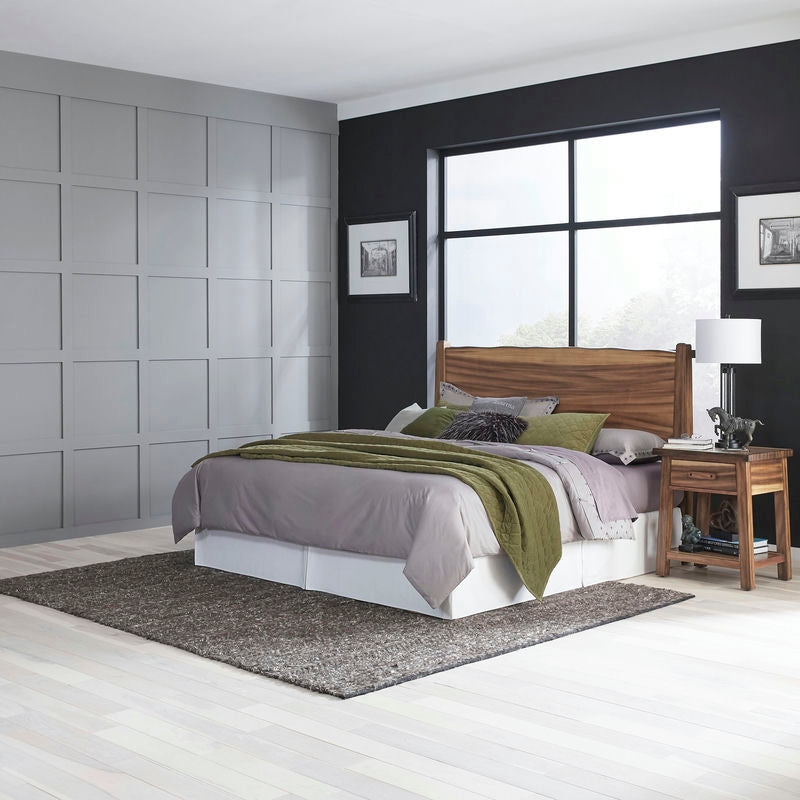 Forest Retreat King Headboard and Nightstand by homestyles