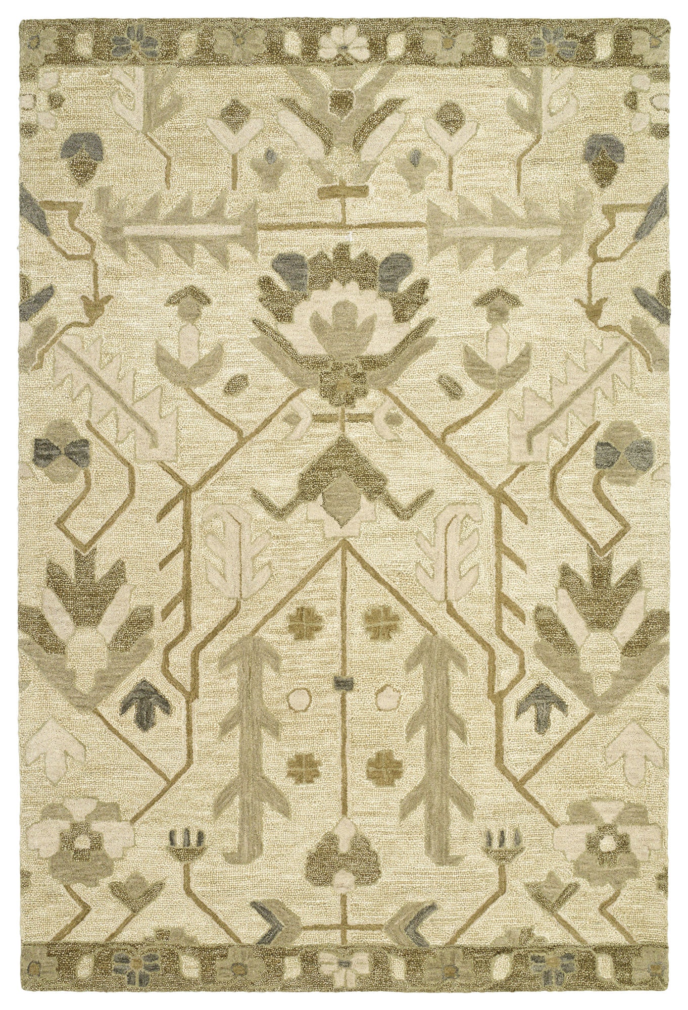 Kaleen Brooklyn Collection Light Olive Area Rug 8' x 11'