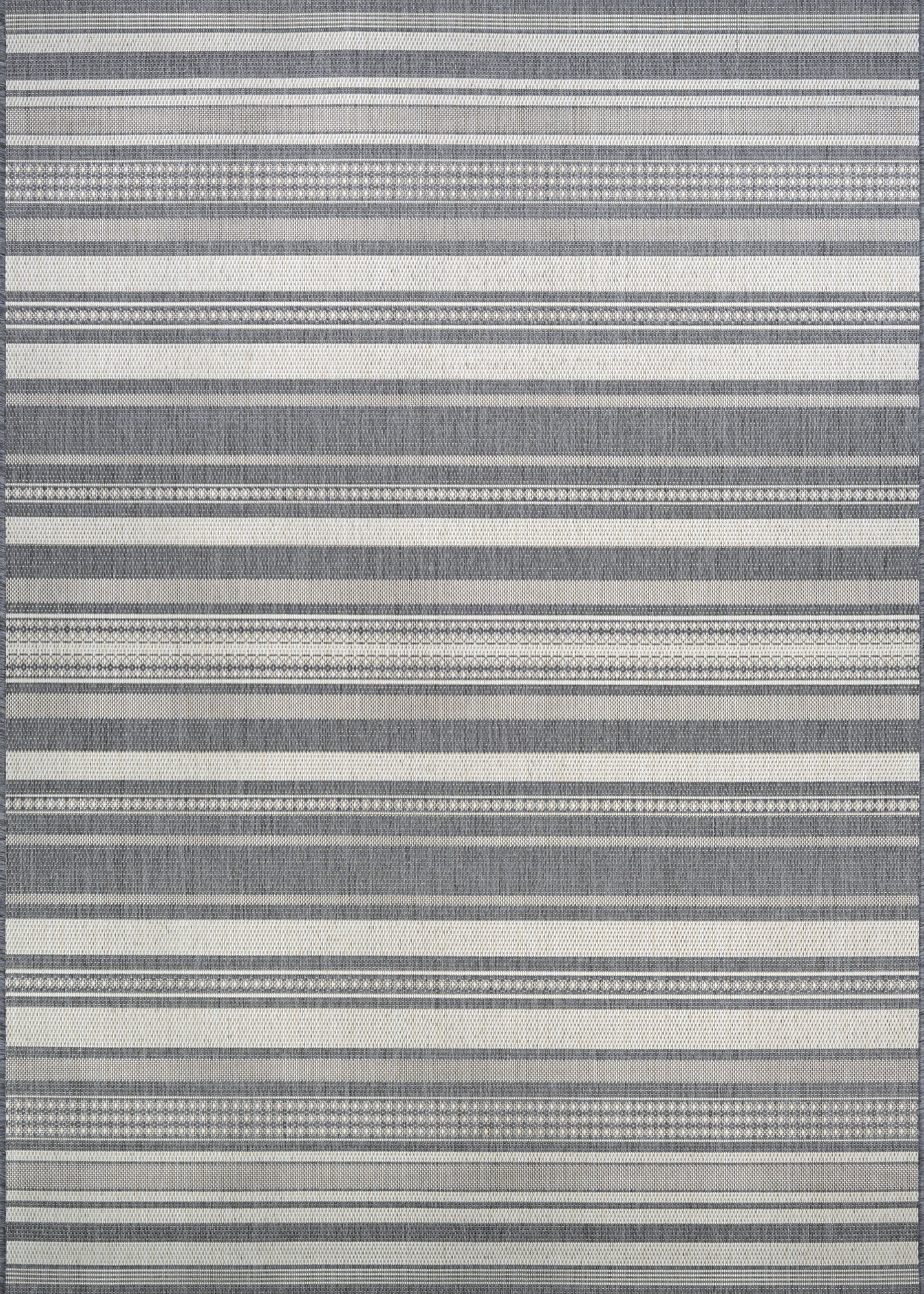 Couristan Recife Gazebo Stripe Champ-Grey Runner Rug 2'3" x 11'9"