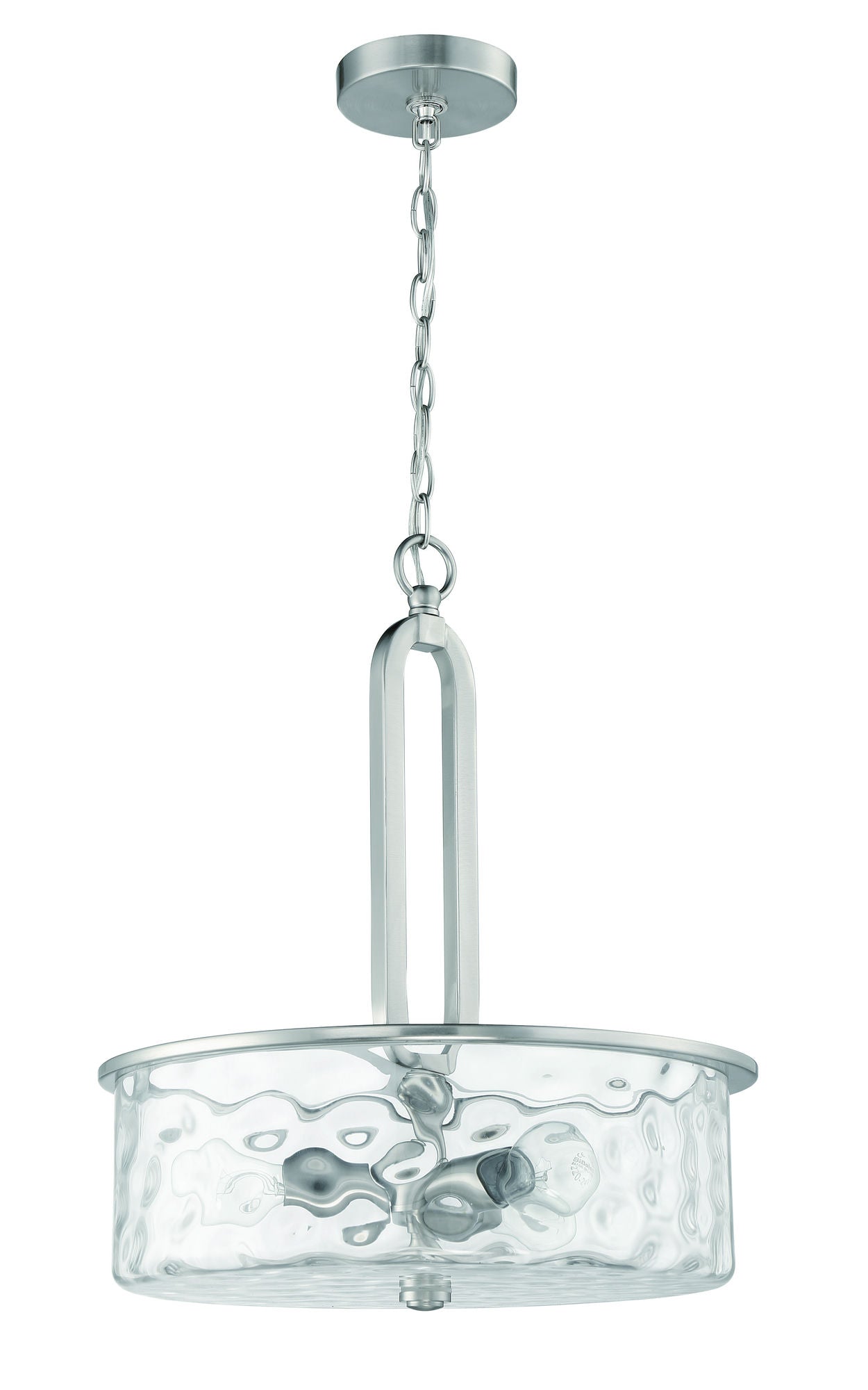 3 Light Pendant in Brushed Polished Nickel