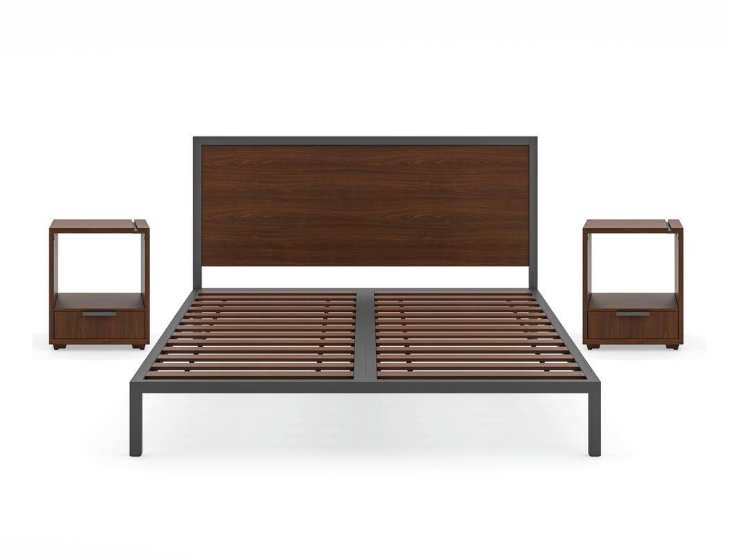 Merge Queen Bed with Two Nightstands by homestyles