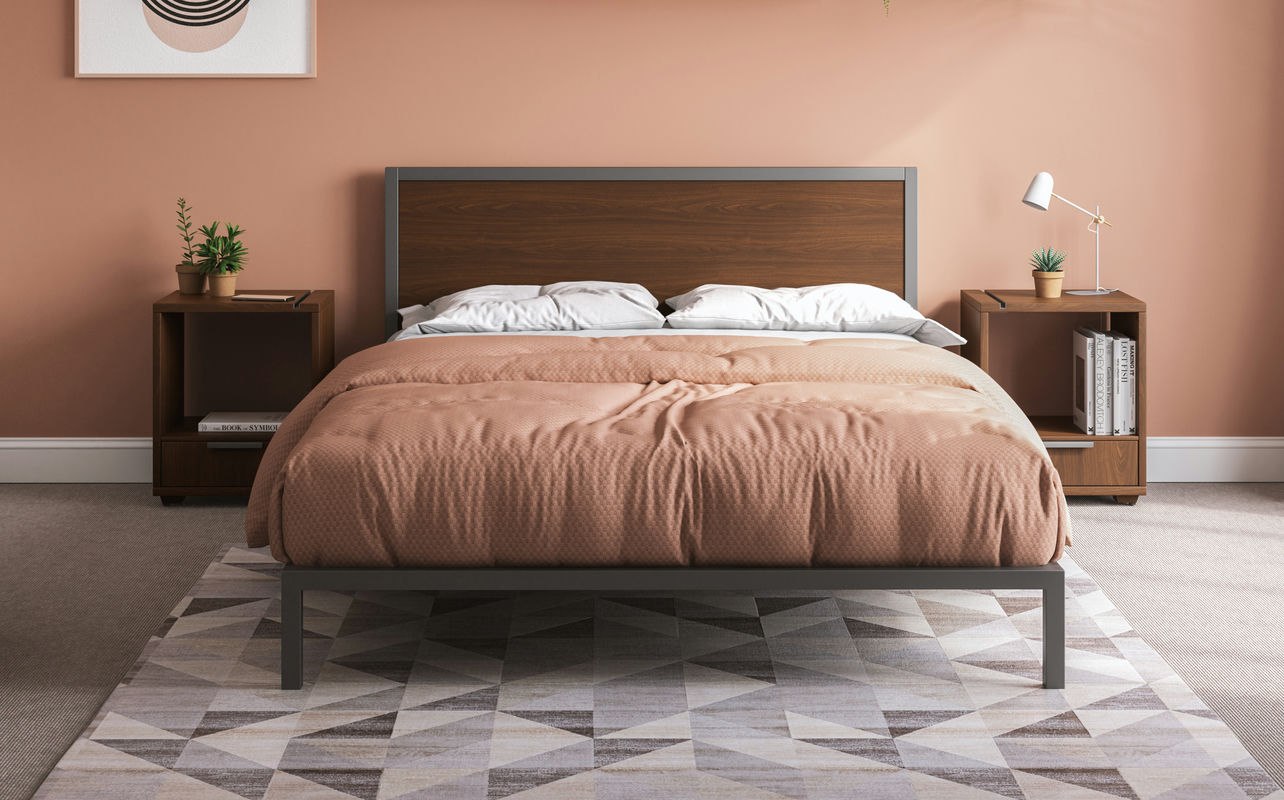 Merge Queen Bed with Two Nightstands by homestyles
