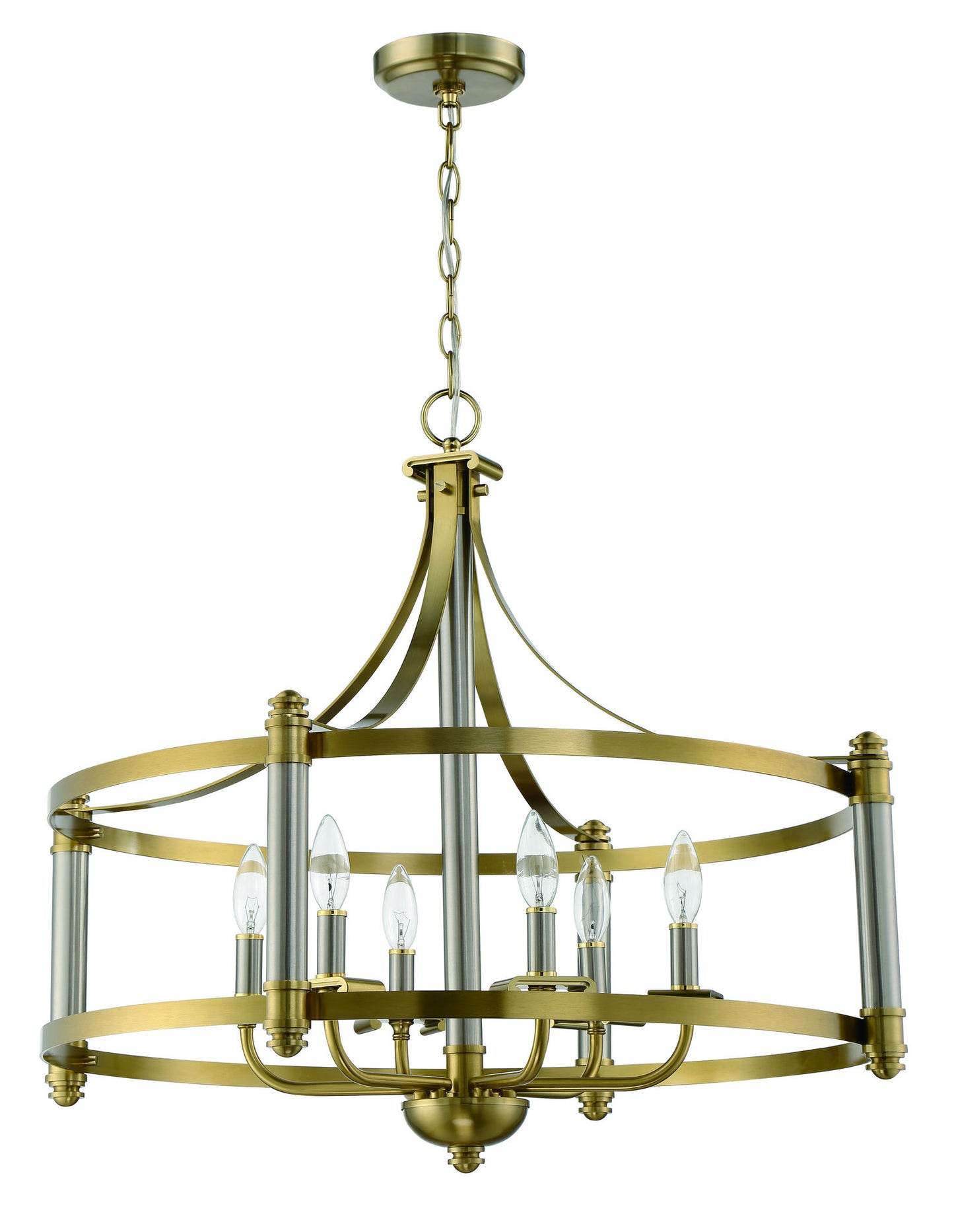 6 Light Pendant, 54896-BNKSB