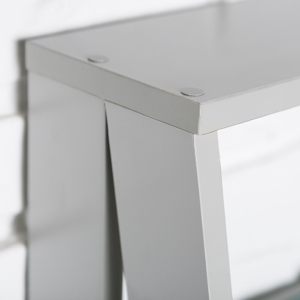 55" Modern Wood Ladder Bookshelf - Gray