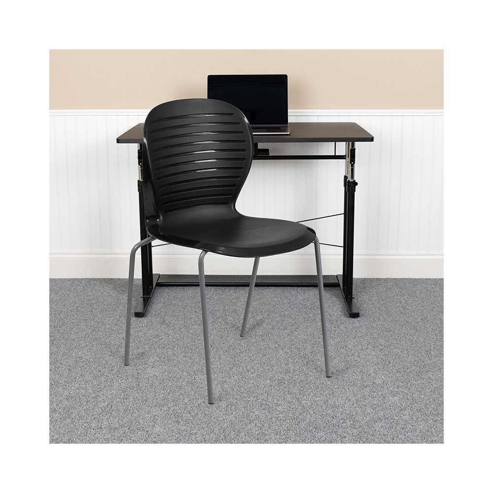 551 lb. Capacity Black Stack Chair