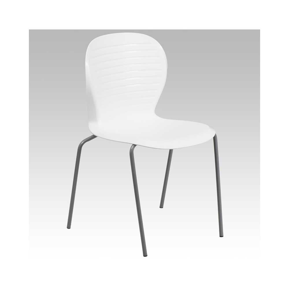 551 lb. Capacity White Stack Chair