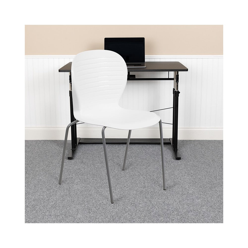 551 lb. Capacity White Stack Chair