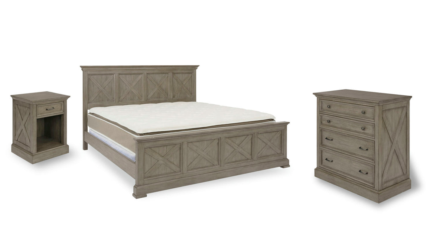 Walker King Bed, Nightstand and Chest by homestyles