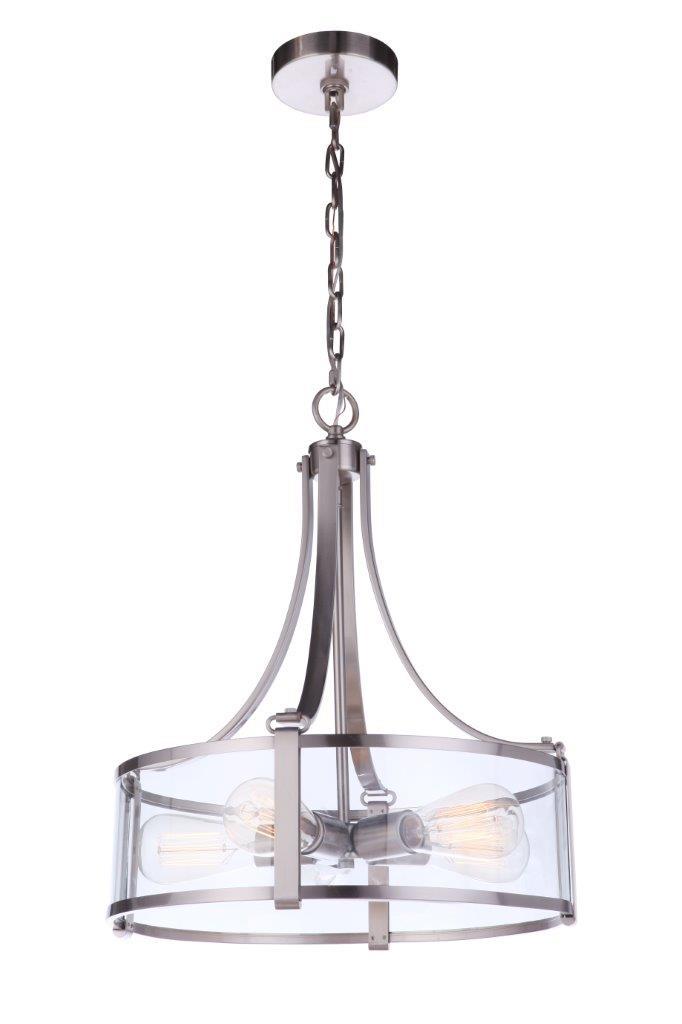 Elliot Pendant 5 Light, Brushed Polished Nickel
