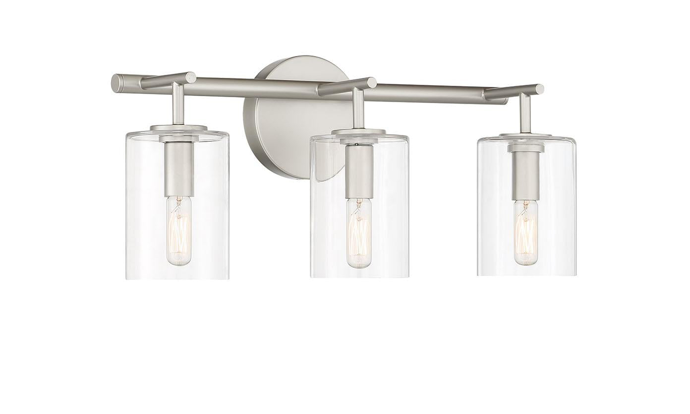 Hailie Vanity 3 Light Satin Nickel