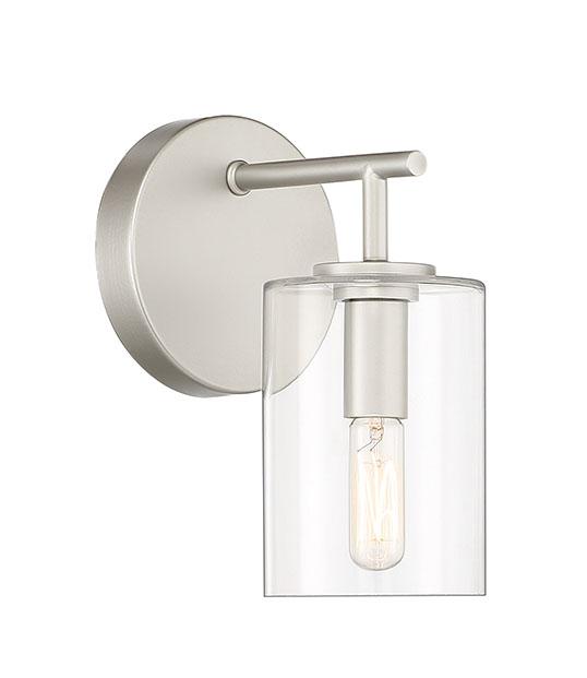 Hailie Wall Sconce 1 Light Satin Nickel