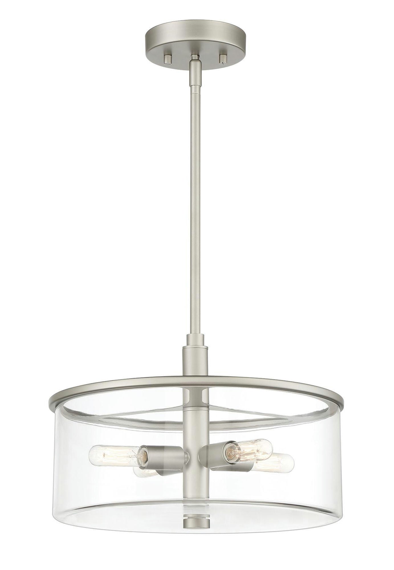 Hailie 4 Light Pendant, Satin Nickel