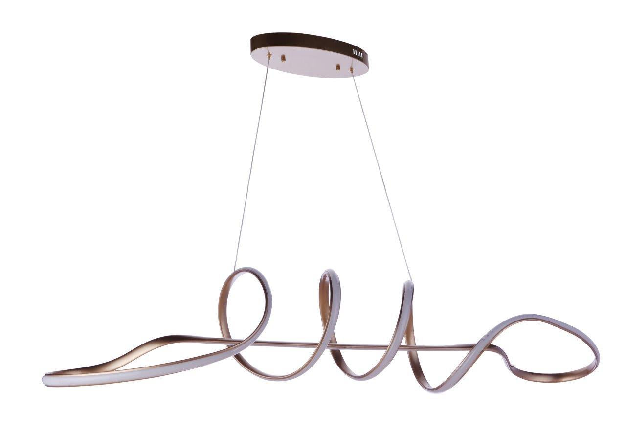 Pulse Dimmable LED Chandelier, Champagne Brass
