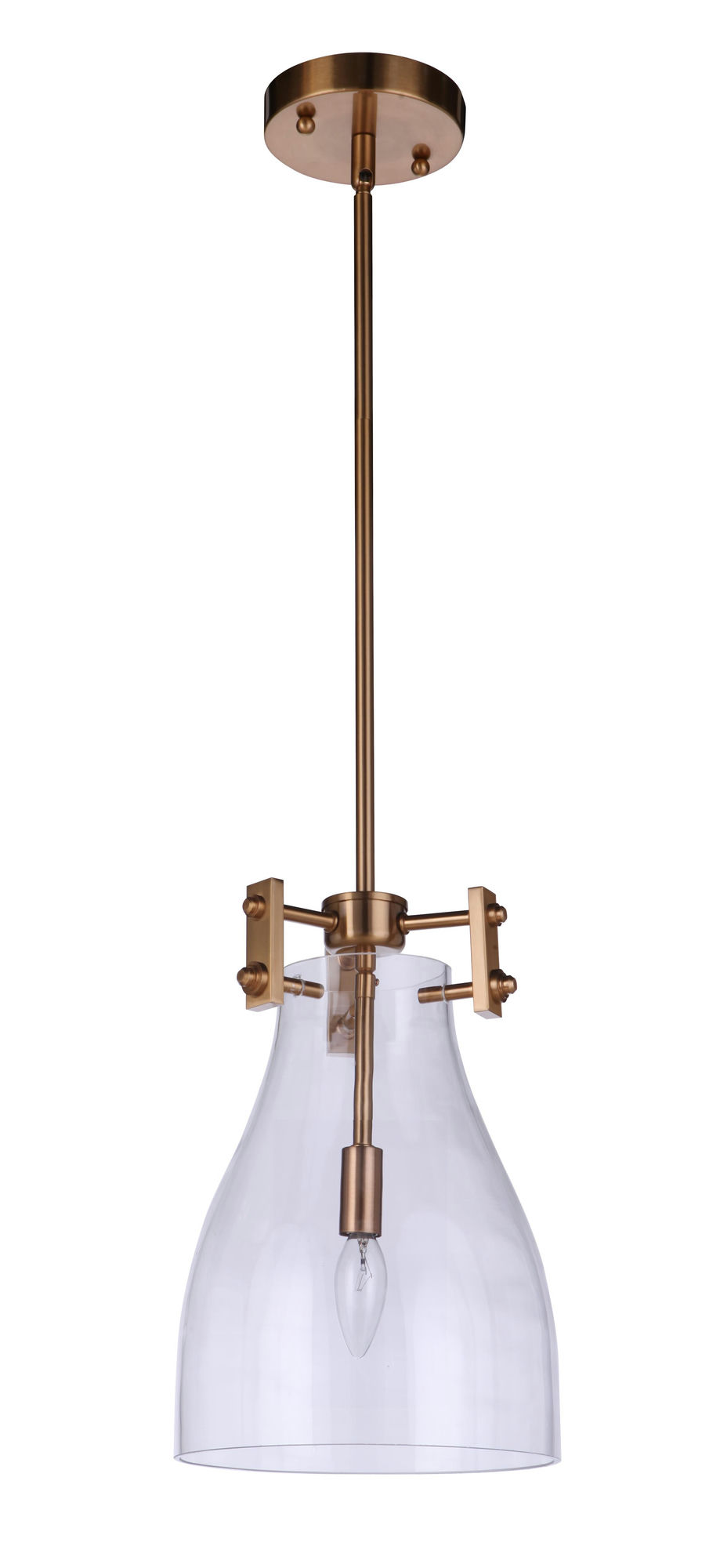 Chardonnay Mini Pendant 1 Light Satin Brass