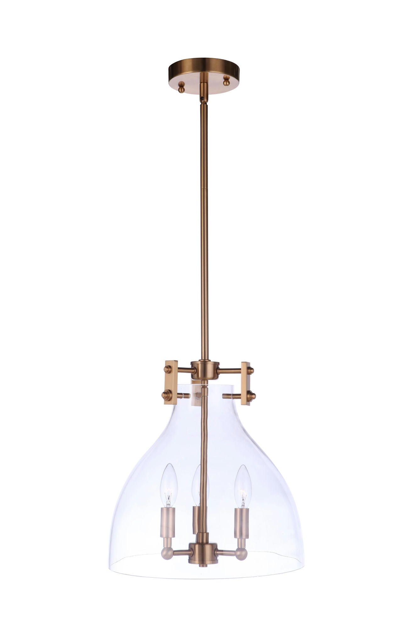 Chardonnay Pendant 3 Light Satin Brass