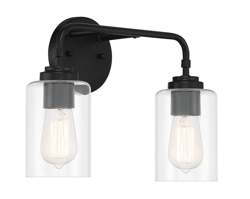 Stowe Vanity 2 Light Flat Black