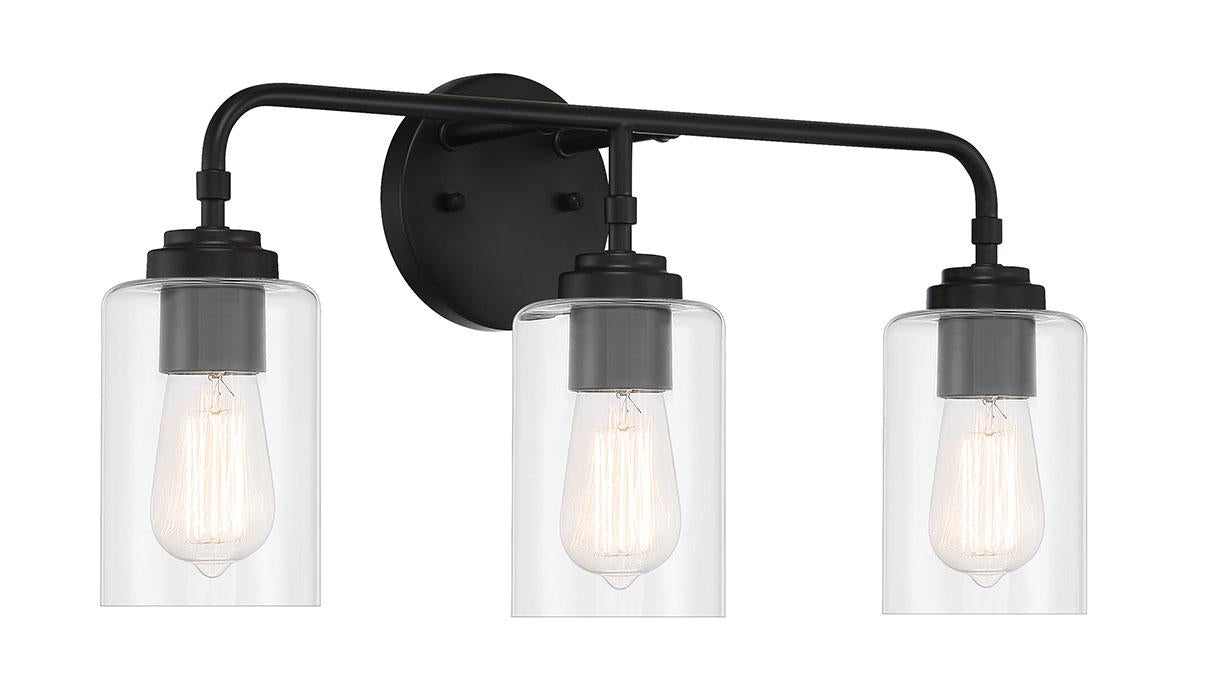 Stowe Vanity 3 Light Flat Black