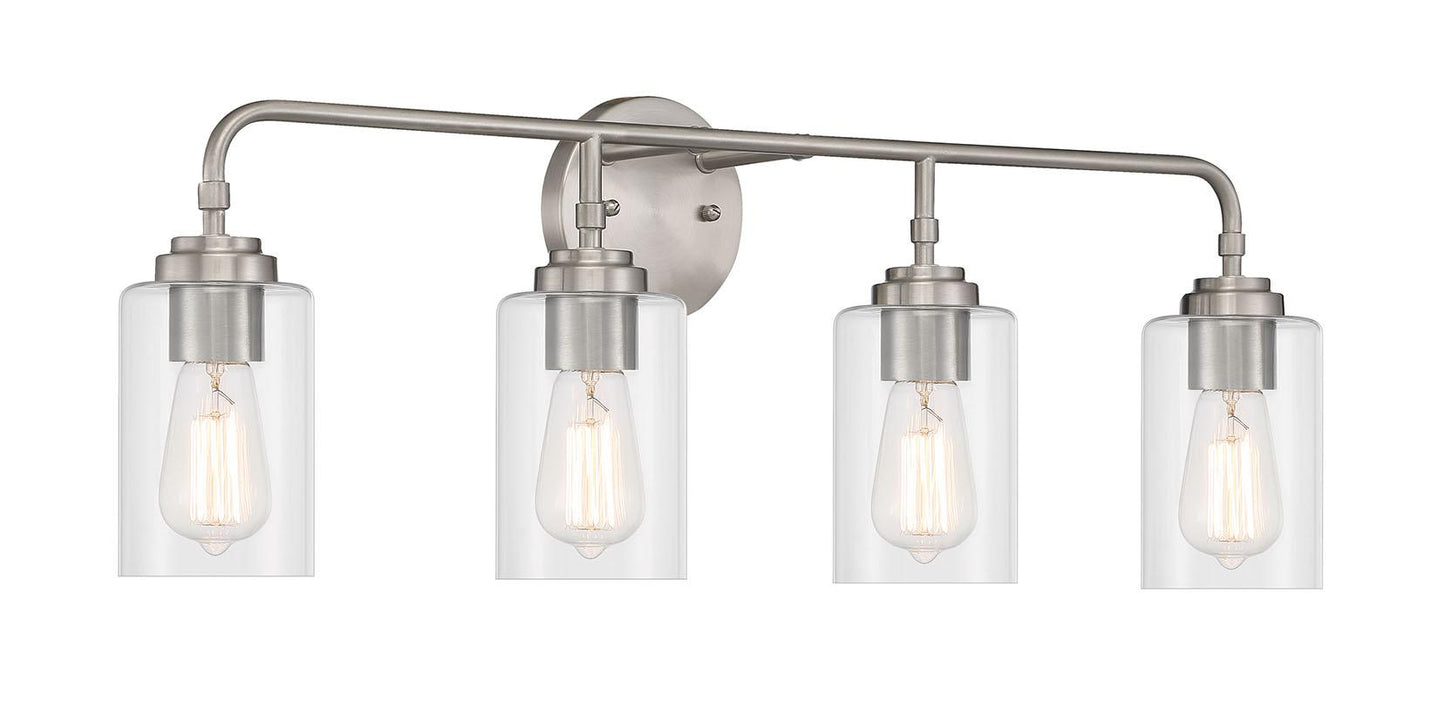 Stowe Vanity 4 Light, Brushed Polished Nickel