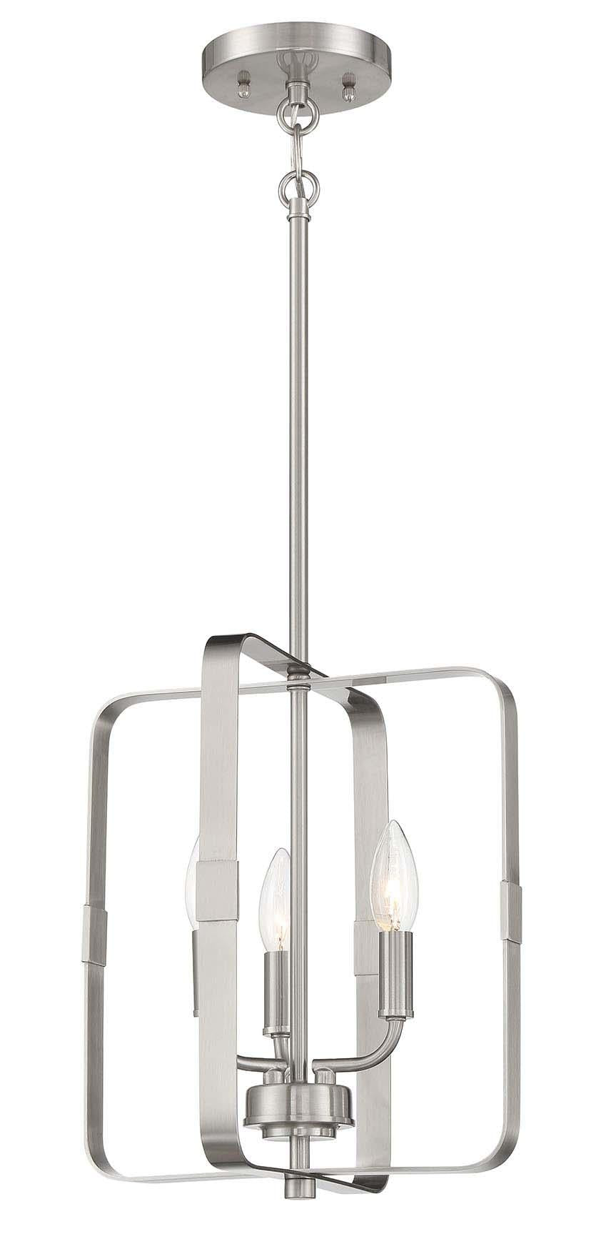 Stowe Foyer 3 Light, Brushed Polished Nickel