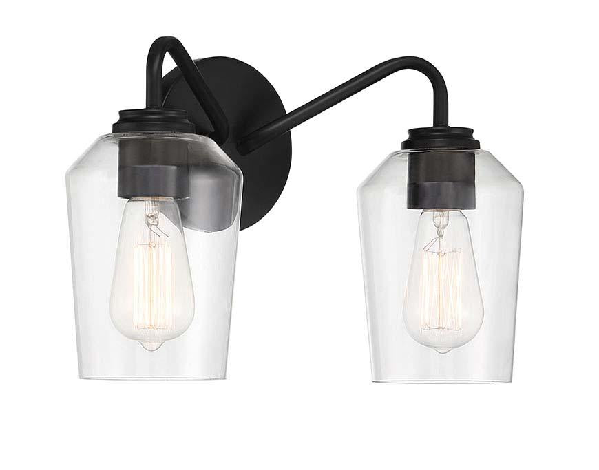 Shayna Vanity 2 Light Flat Black