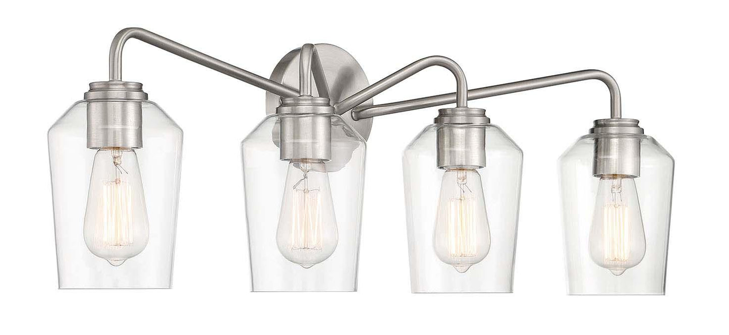 Shayna Vanity 4 Light, Brushed Polished Nickel