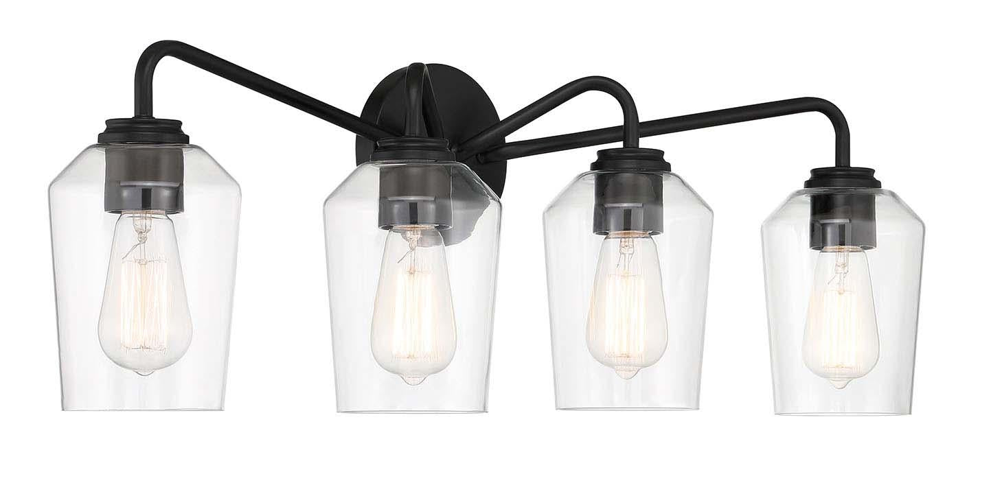 Shayna Vanity 4 Light Flat Black