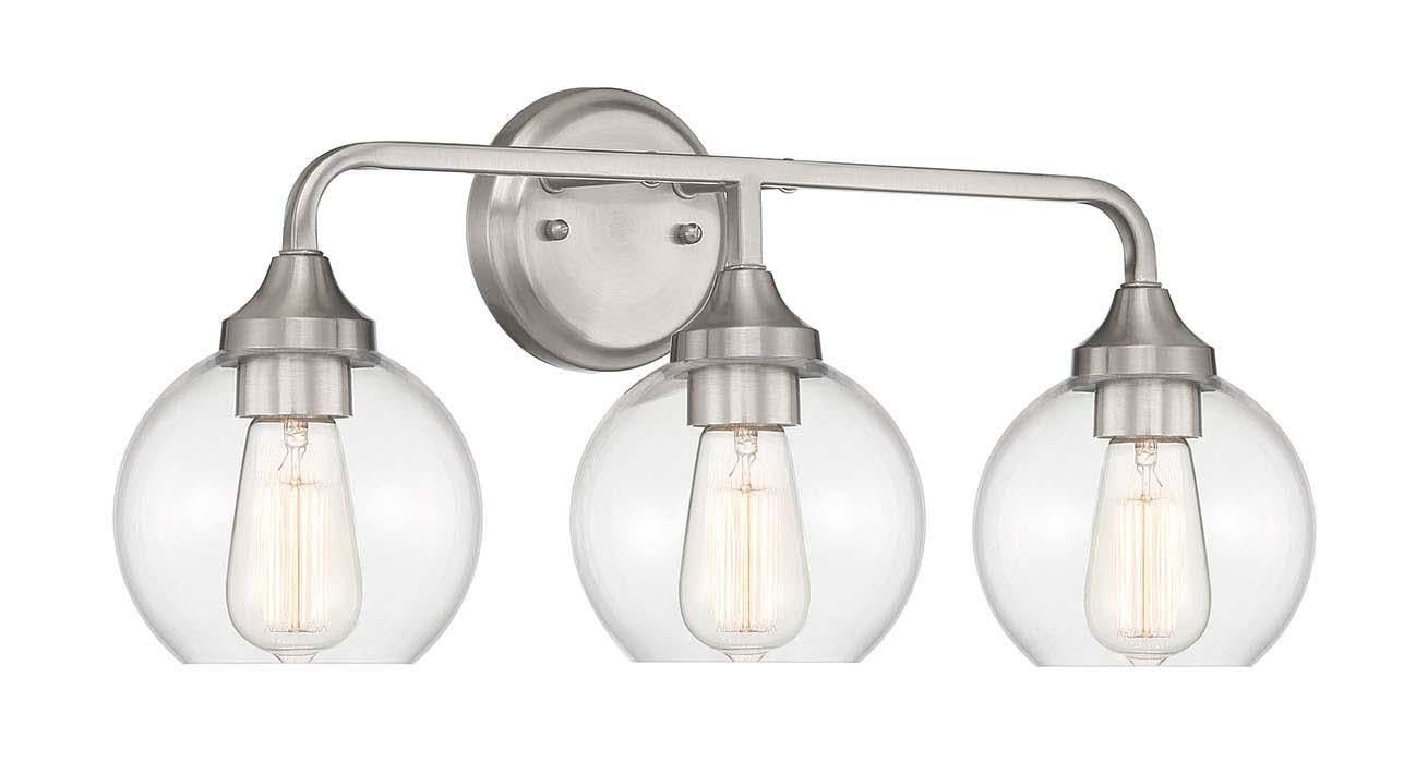 Glenda Vanity 3 Light, Brushed Polished Nickel