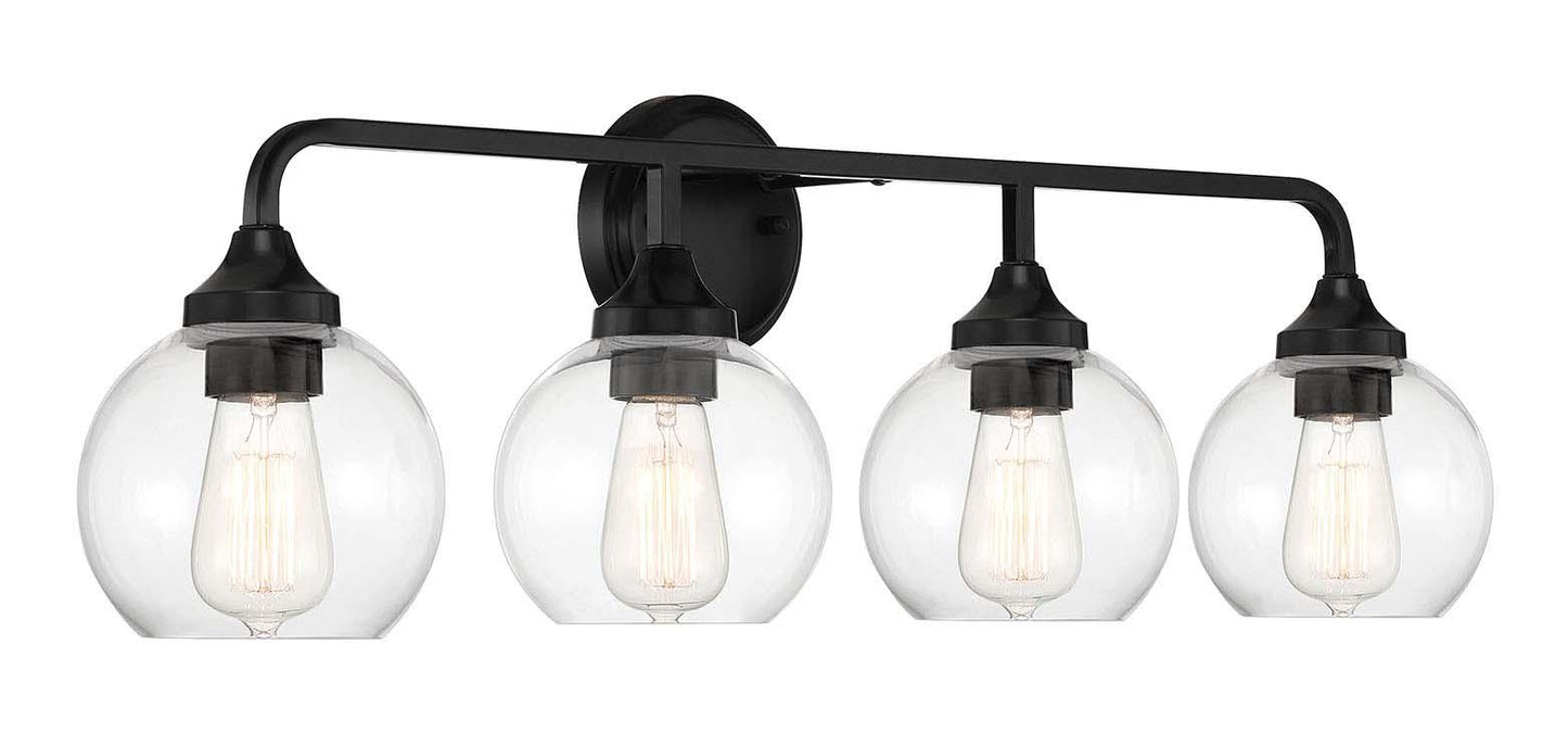 Glenda Vanity 4 Light Flat Black