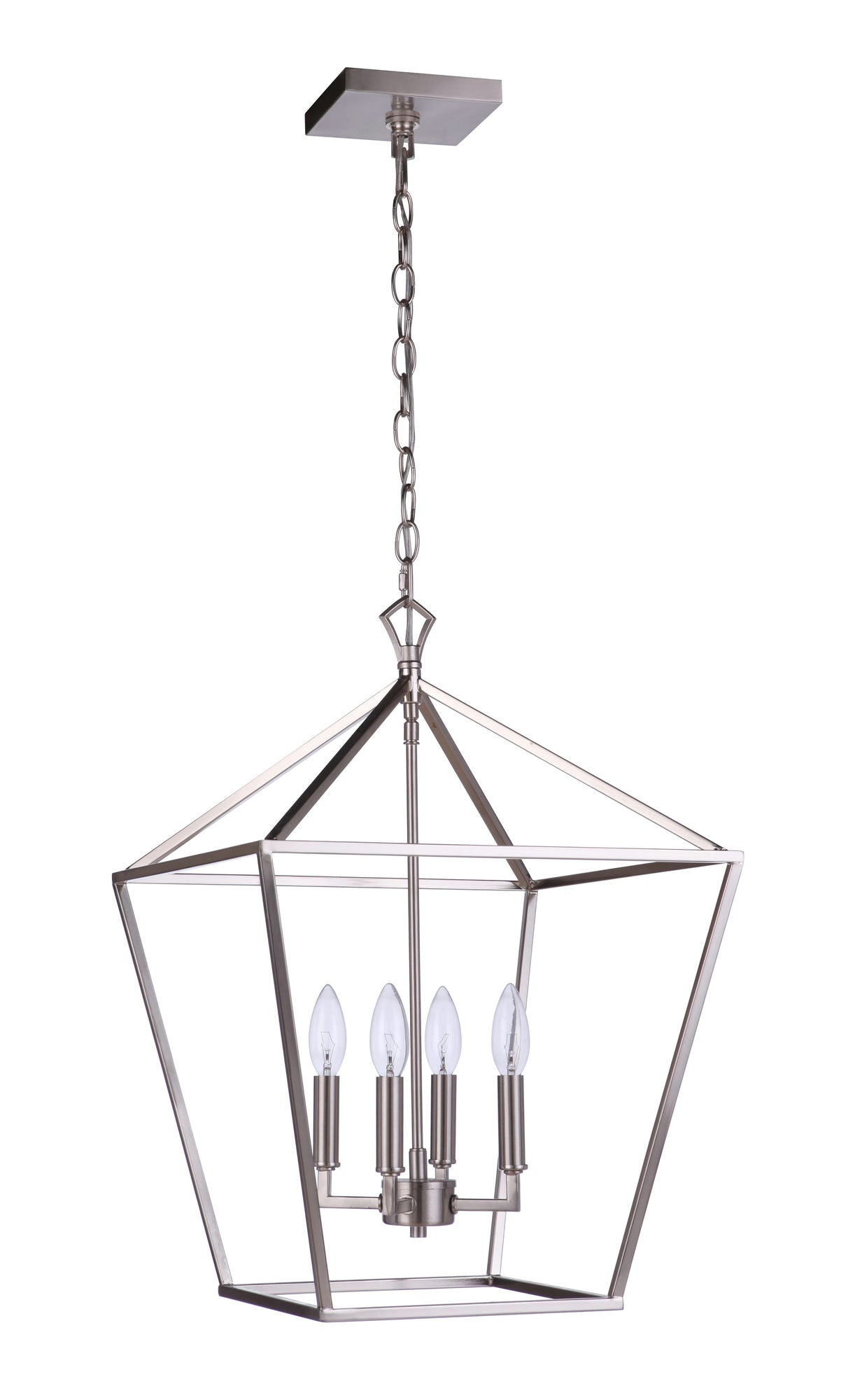 Flynt II Foyer 4 Light, Brushed Polished Nickel - Medium