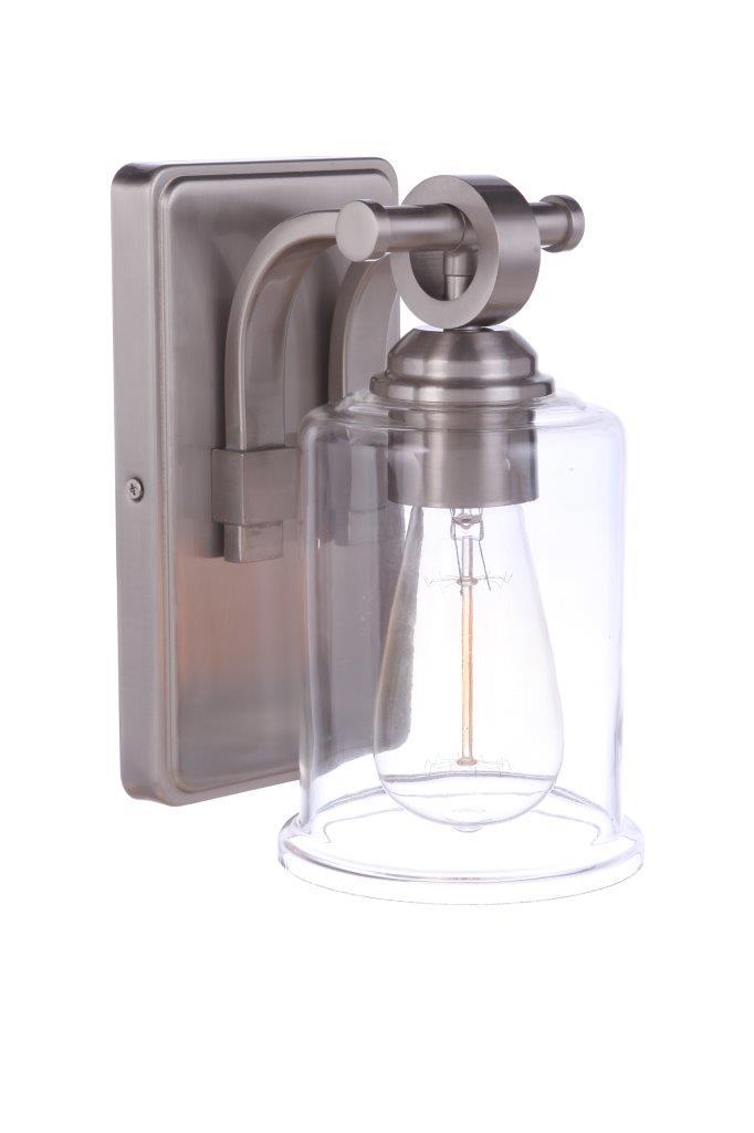 Romero Wall Sconce 1 Light, Brushed Polished Nickel