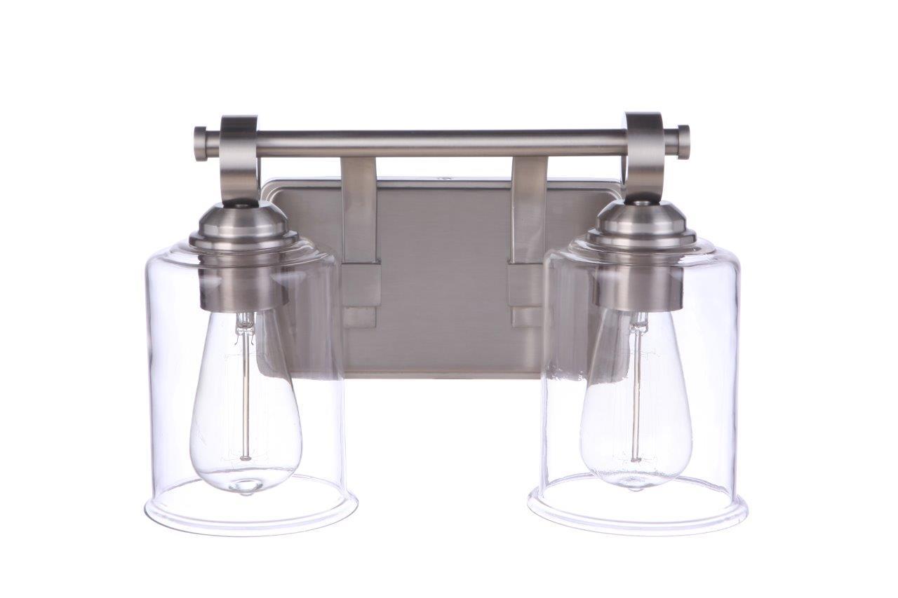 Romero Vanity 2 Light, Brushed Polished Nickel