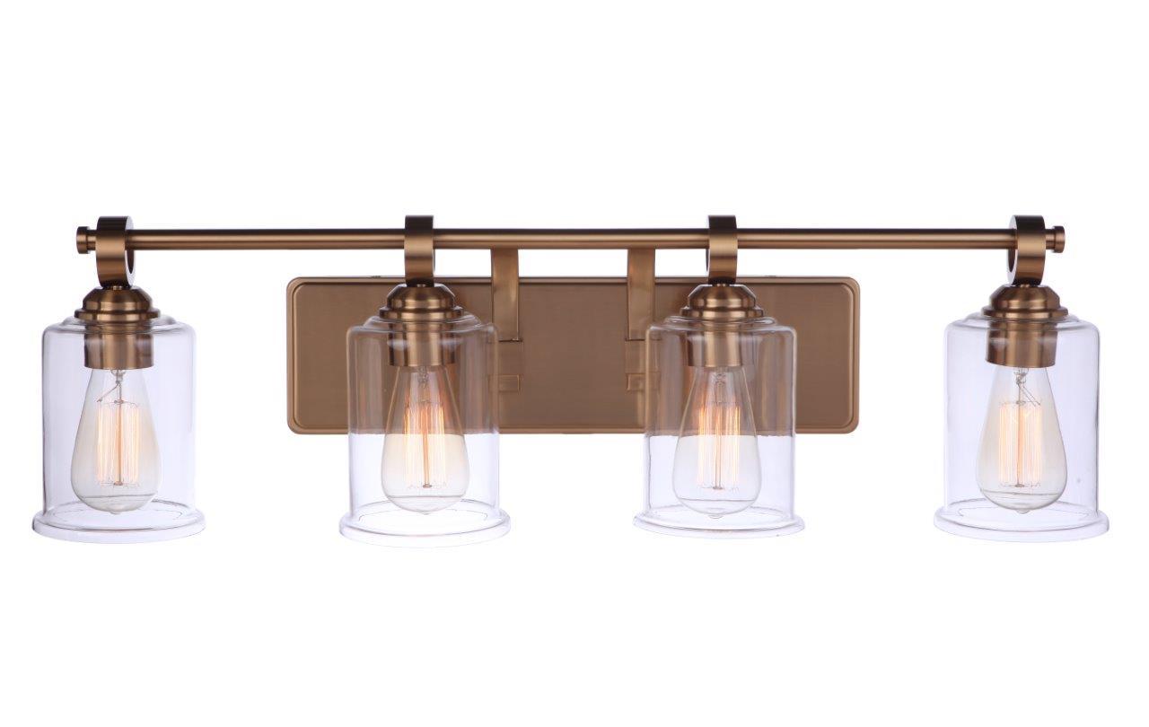 Romero Vanity 4 Light Satin Brass